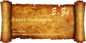 Egedi Zsuzsanna névjegykártya